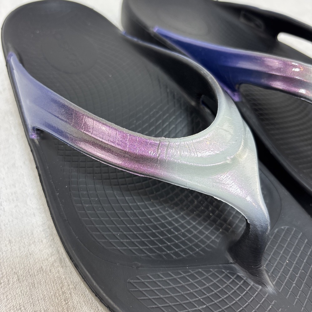 OOFOS‎ OOlala Luxe Thong Sandals Calypso Ombre Women's Size US 7 - Picture 7 of 11